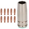 1 Shroud & 10 x 0.8mm Contact Tips MIG Welding