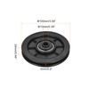 sourcing map 100 mm Bearing Pulley Cable Fitness Equipment Accessories