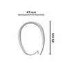 Interdeco Talent – Luina Curtain Rings White Plastic Oval Shower