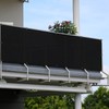 SUNLAX 3'x16' Black Balcony Privacy Screen Fence Windscreen Cover Fabric