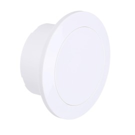 PATIKIL 4 Inch Round Air Vent, ABS Adjustable Soffit Exhaust Vent Cover with Built-in Screen Mesh for Home Living Room Kitchen Office Ventilation, White