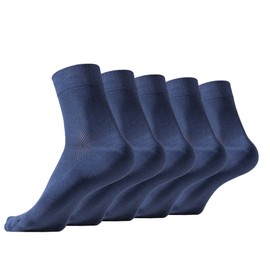 Haomaomao Men's Socks, Antibacterial, Odor Resistant, Sweat Absorbent, Cotton, All Seasons, Sweat Absorbent, Breathable, 5 Pair Set, Men's Socks, Business Socks, 9.4 - 11.0 inches (24 - 28 cm), 5