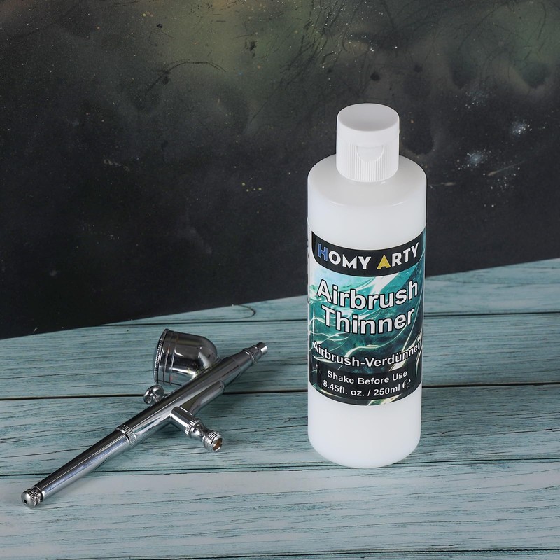 HOMY ARTY Airbrush Thinner - 8.45 Fl Oz, Water-Based Acrylic
