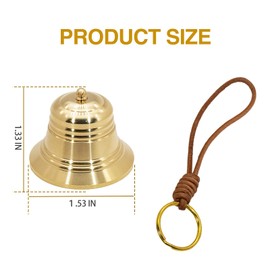 Bell for Door, Vintage Hanging Door Bell with Lanyard for Door Knob, Home, Outdoor and Garden Decoration