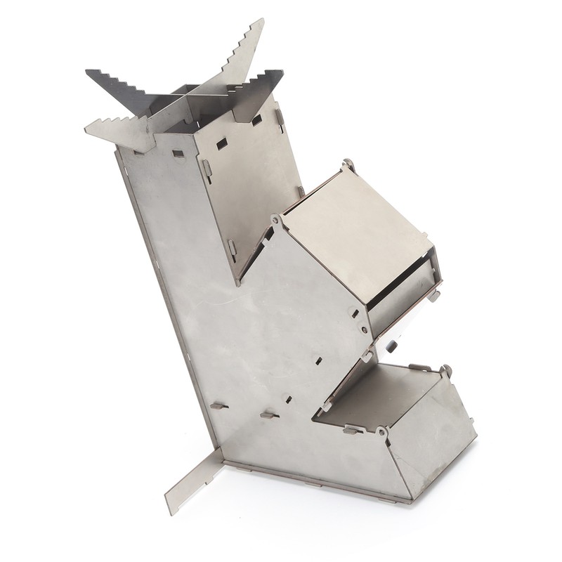 Rocket Stove Portable Durable Convenient Stainless Steel Detachable Backpacking Stove