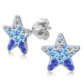 SoulCats® 1 Pair Star Stud Earrings 925 Sterling Silver, Silver