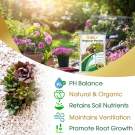 Organic Perlite for Plants,4 Quart Premium Horticultural Perlite for Indoor and Outdoor Plants,Enhance The Ventilation and Drainage of The Soil,Optimal for Potting Mixes