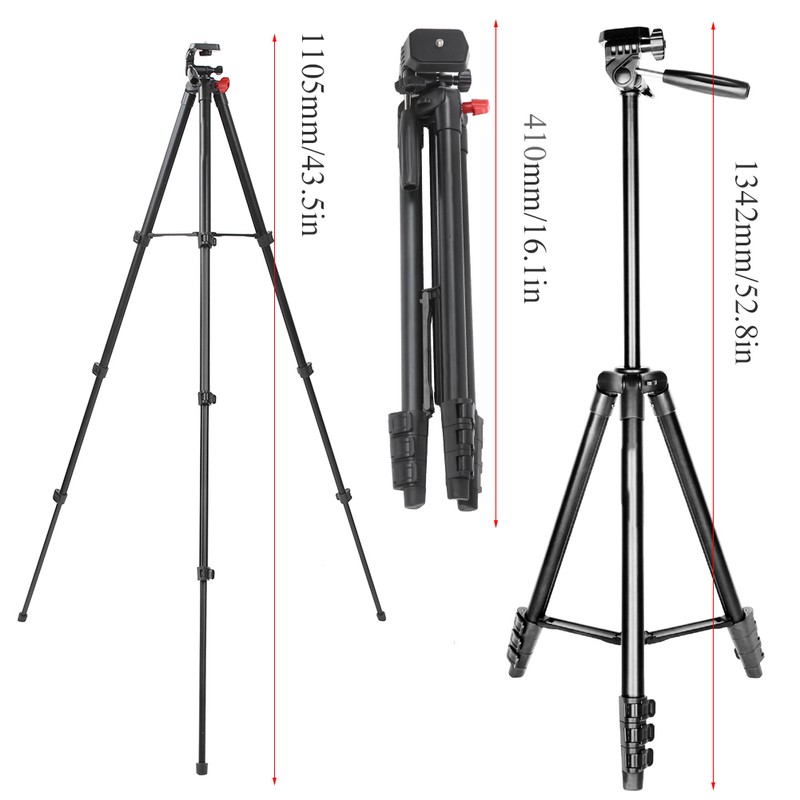 KINGJOY VT-831 Aluminum Alloy Portable Tripod 4 Sections Bearing 3KG