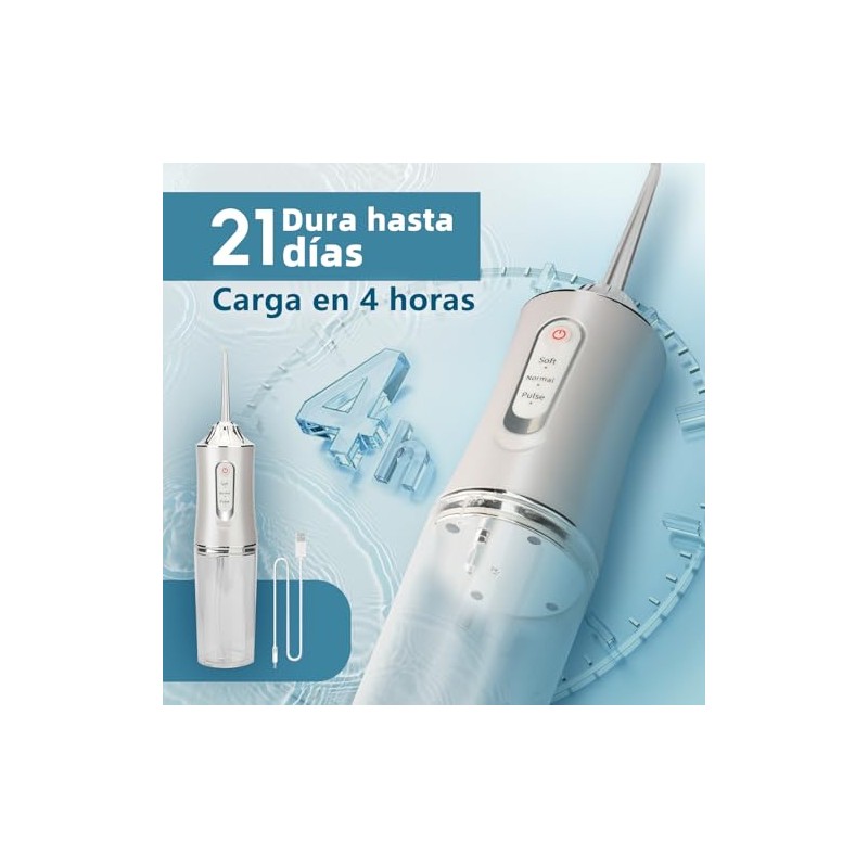 Irrigador Bucal Portátil 8 Boquillas IPX7