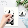 CRASPIRE Lotus Sticker Black Flower Window Stickers Waterproof Removable Vinyl