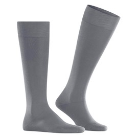 FALKE Men's Energizing Cotton M Kh Thin With Compression 1 Pair Knee-High Socks, Grey Pavement 3828, 8.5-9.5