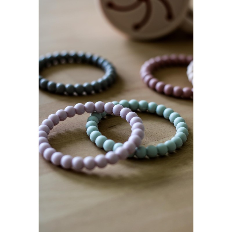 ohlivia Janne Teether Set of 3 Plain Mystic Lilac