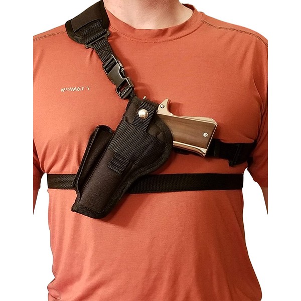 Silverhorse Holsters Chest/Shoulder Gun Holster | Fits Rock Island Armory 1911 Models with a 3.5" - 6" Barrel and Other 1911's with a 3.5" - 6" Barrel (4.21" - 4.25" Barrel, Left)