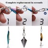 9KM DWLIFE Ball Bearing Swivel with Oval Split Rings -