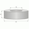 Ringmagnet Ø 40.0 x 25.0 x 5.0 mm N42 Nickel