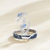 083BASE | PAIRING 925 SILVER WHALE & BUTTERFLY MOtif Blue