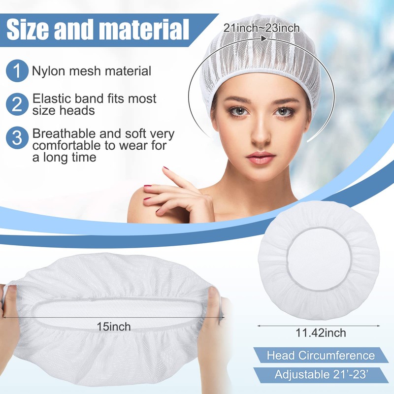 Chuarry 4 Pcs Mesh Sleep Bonnet for Sleeping Night Curly