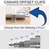 Canvas Clips 8-Pk: (3/8" Offset) or Choose Your Length; Mirror
