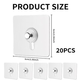 20 Stück Bilderaufhänger ohne Bohren, Wandrahmen, Haken, Klebebefestigung, Fotohaken, selbstklebend, für Bilderrahmen, Bilderhaken, für Wandtafeln