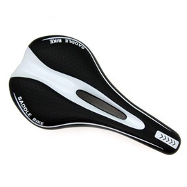 INION - Gel bicycle seat, bicycle saddle, mountain bike, touring saddle, colour: (white/black)