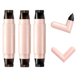 3Pcs Eyeliner Stamp, Precision Eye Makeup Tool for Symmetrical Cat Eye Looks, Includes Two Brown Stamps and One Black Stamp for Versatile Makeup Styles