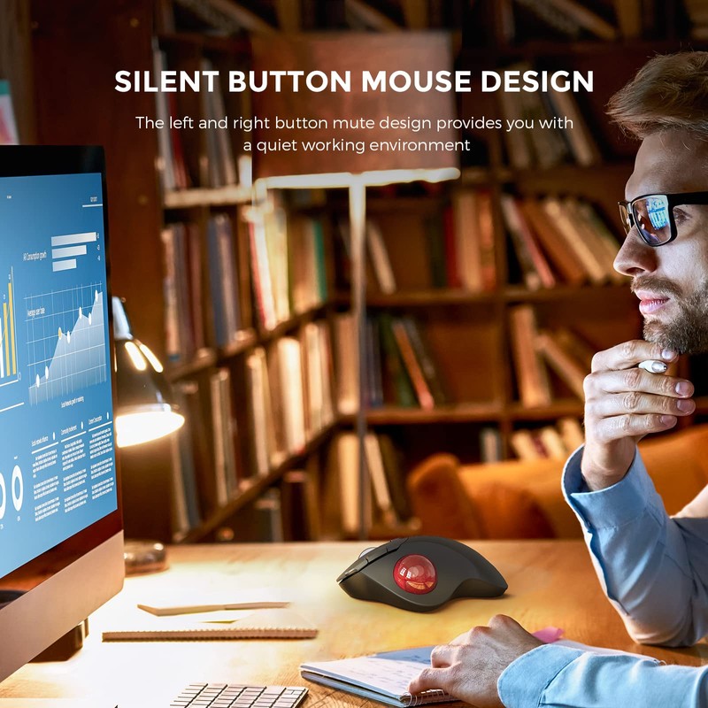 ECHTPower Trackball Mouse, Easy Thumb Control Ball Mouse, Precision and