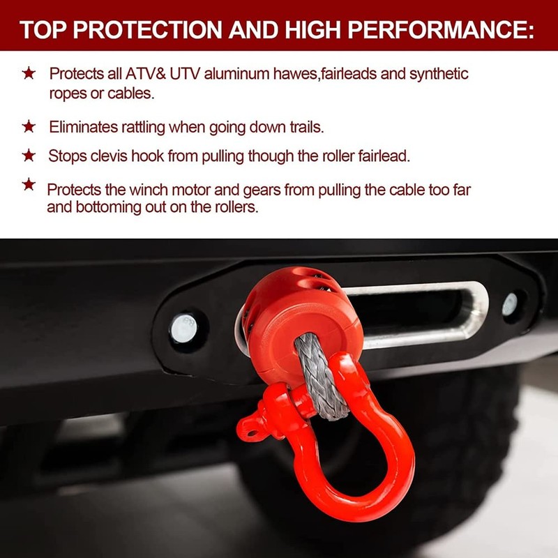IMCCZONY 4Pcs Winch Stopper Compatible with ATV SUV ORV Cable