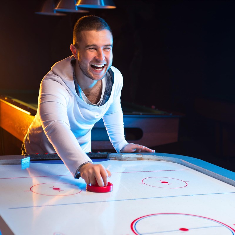 PATIKIL 60mm Air Hockey Pushers and Air Hockey Pucks, Handles