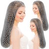 Waydress 3 Pcs Mesh Crochet Hair Net Rayon Knit Snood