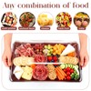 16" x 9" Chilled Serving Tray with lids,Walnut,1 Set