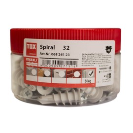 TOX 068101231 Spiral Plasterboard Anchors 32 – mm Round Outlet 45XDÜBEL and 45X Screws 06826123