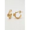 LecAit 14K Gold Plated Chunky Open Hoops for Women S925