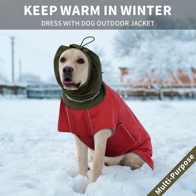 ROZKITCH Dog Calming Hoodie Dog Ears Cover, Waterproof Ear Wrap,