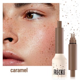Waterproof Long-Lasting Fake Tattoo Pen, Five-Point Freckle Stamp & Freckle Pen for Natural Sun-Kissed Makeup, Safe & Gentle Formula Suitable for All Skin Types, Quick-Drying (Caramel)