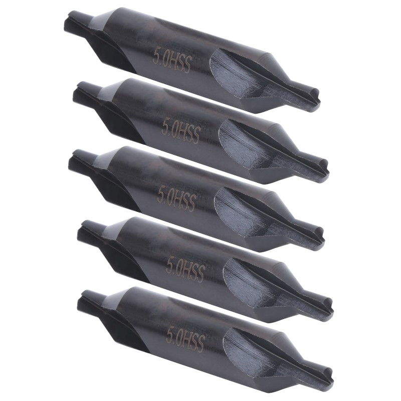 5Pcs Centering Drill Bits for Milling Machines High Speed Steel