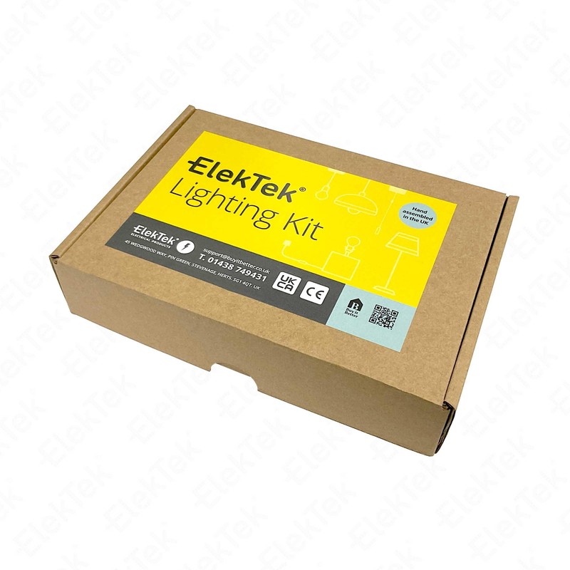 ElekTek Premium Satin Black Bathroom Light Pull Cord Switch Kit