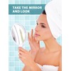 Macaki Hand Mirror, Double-Sided 1X/15X Magnifying Mirror with Handle, Acrylic,