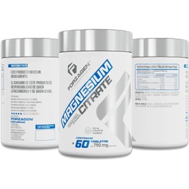 Forzagen | Suplemento Alimenticio Magnesium | 500 mg de Citrato de Magnesio | 30 Servicios | Aliado para el Sueño | Salud Integral | Suplemento Natural | 60 Capsulas