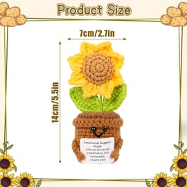 Pocket Hug Sunflower Gifts, Positive Emotional Support Lucky Sunflower, Best Friends Birthday Parties and Back to School Gifts, Get Well Recovery Gifts for Family