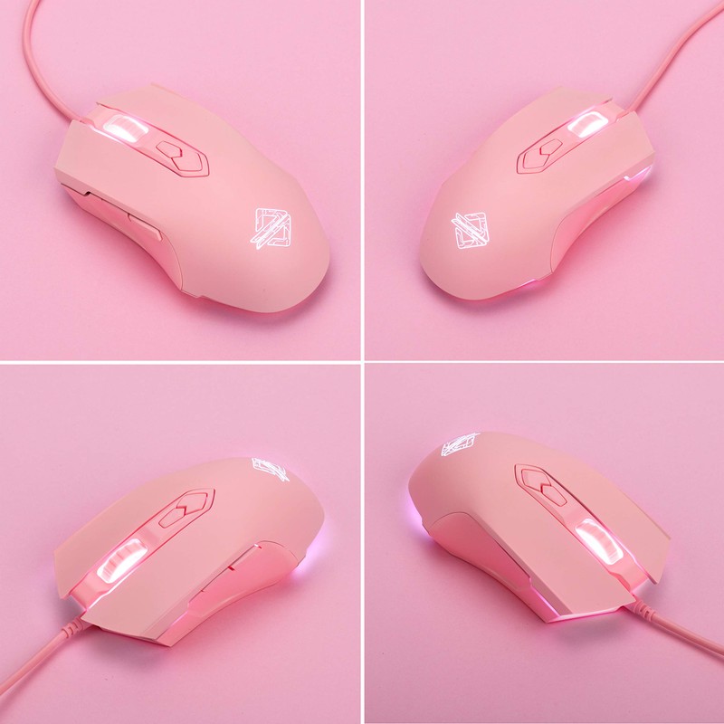 AJ52 Gaming Mouse Optical USB Wired Mouse 16.8 Million Colors