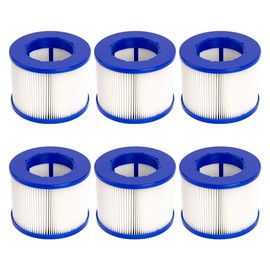 YanBan 6pcs Type VI Filter Replacement Compatible With GYMAX SPA, for Most Hot Tub, Inflatable Swimming Pool Filter