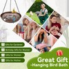 OUISJYER Hanging Bird Bath for Outside, 12" Metal Bird Bath