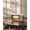 Sound Machine Alarm Clock with Wireless Charger for Bedroom, Hotel