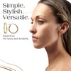 MAZZERI Solid Gold Hoop Earrings 14k Real Gold For Women