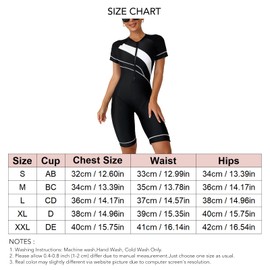 Mrisata Womens Short Wetsuit Womens Diving Suit Womens Wetsuit Womens Short Wetsuit Black Crewneck Short Sleeve Front Zip Contrast Color Womens Diving Suit for Diving Swimming Surfing