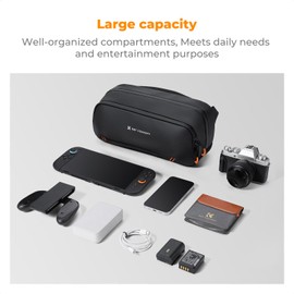 K&F CONCEPT Camera Sling Bag, Vlog Photography HandBag, Storage Portable Carrying Case for Switch 2/Steam Deck/DJI Osmo Pocket 3/Mobile 7P/GoPro/Insta360 Action Cameras & Digital Accessories