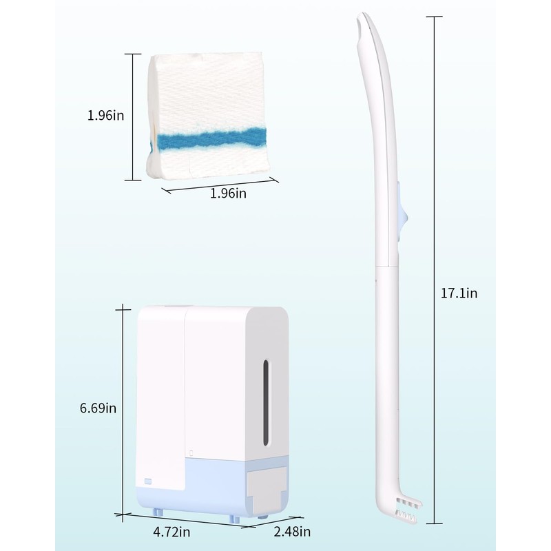 AIR U+ Disposable Toilet Brush Wand for Scrubbing Bubbles Flushable