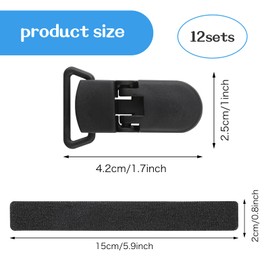 12pcs Garden Flag Rubber Stoppers Garden Flag Clips Anti-Wind Yard Flag Clip Accessories for Garden Flag Pole