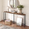 MAHANCRIS Skinny Console Table with Power Outlets, 63" Narrow Sofa