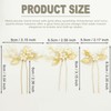 QOOWFEANIG Pearl Wedding Hair Pins, U-Shaped Gold Leaf Bridal Hair